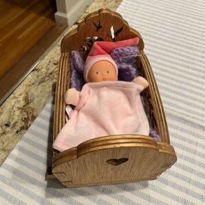 Wood Miniature Cradle
